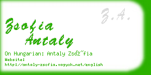 zsofia antaly business card